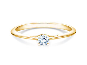 Bague de fiançailles Heaven 4 en 9K or jaune avec diamant 0,20ct H/SI