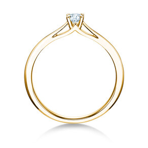 Bague de fiançailles Heaven 4 en 9K or jaune avec diamant 0,20ct H/SI