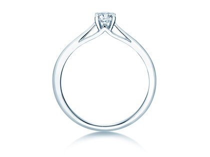 Bague de fiançailles Heaven 4 en 9K or blanc avec diamant 0,25ct H/SI