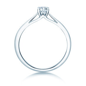 Bague de fiançailles Heaven 4 en 9K or blanc avec diamant 0,25ct H/SI