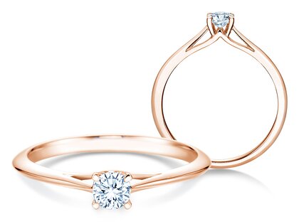 Bague de fiançailles Heaven 4 dans or rose