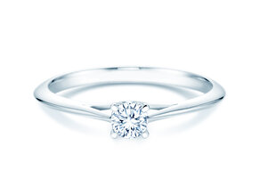 Bague de fiançailles Heaven 4 en 9K or blanc avec diamant 0,25ct H/SI