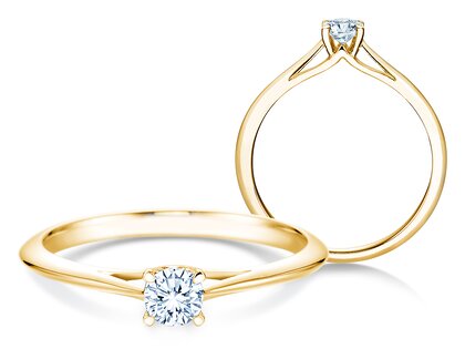 Bague de fiançailles Heaven 4 dans or jaune