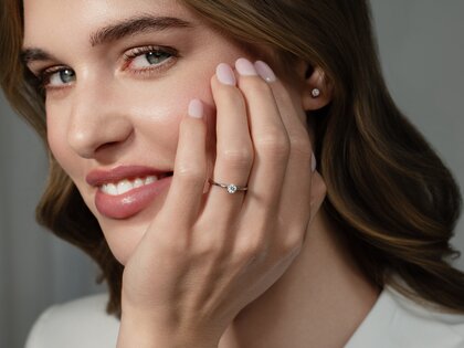 Bague de fiançailles Heaven 4 dans 18K or blanc avec diamant 0,30ct G/SI