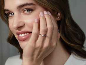 Bague de fiançailles Heaven 4 dans 18K or blanc avec diamant 0,30ct G/SI