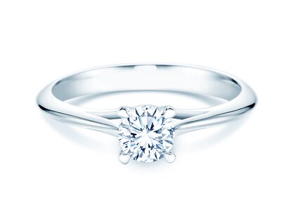 Bague de fiançailles Heaven 4 dans 18K or blanc avec diamant 0,30ct G/SI