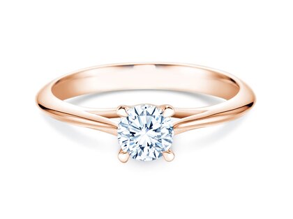 Bague de fiançailles Heaven 4 dans 18K or rose avec diamant 0,30ct G/SI