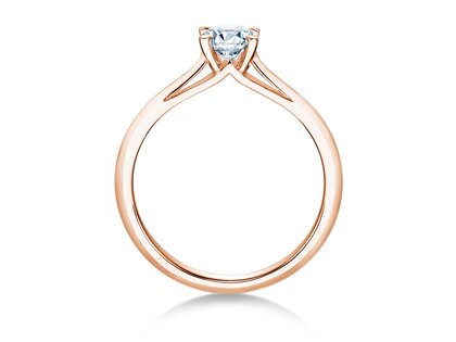 Bague de fiançailles Heaven 4 dans 18K or rose avec diamant 0,30ct G/SI