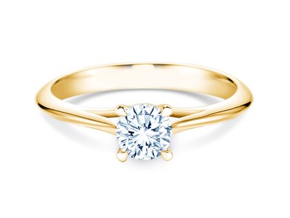 Bague de fiançailles Heaven 4 dans 18K or jaune avec diamant 0,30ct G/SI
