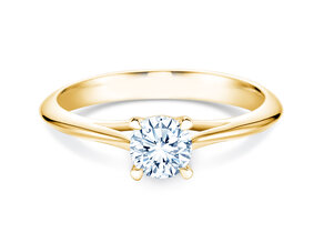 Bague de fiançailles Heaven 4 dans 18K or jaune avec diamant 0,30ct G/SI