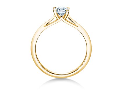 Bague de fiançailles Heaven 4 dans 18K or jaune avec diamant 0,30ct G/SI