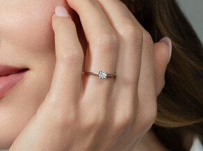 Bague de fiançailles Heaven 4 dans platine 950/- avec diamant 0,50ct H/SI