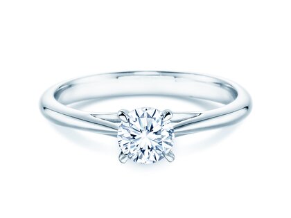 Bague de fiançailles Heaven 4 dans platine 950/- avec diamant 0,50ct H/SI