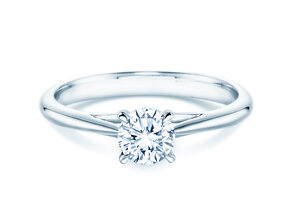 Bague de fiançailles Heaven 4 dans platine 950/- avec diamant 0,50ct H/SI