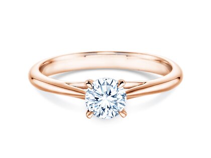 Bague de fiançailles Heaven 4 dans 14K or rose avec diamant 0,50ct H/SI