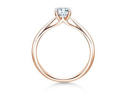 Bague de fiançailles Heaven 4 dans 14K or rose avec diamant 0,50ct H/SI