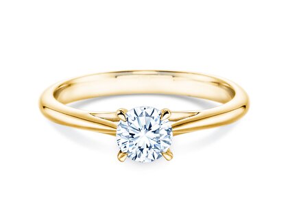 Bague de fiançailles Heaven 4 en 9K or jaune avec diamant 0,50ct G/SI