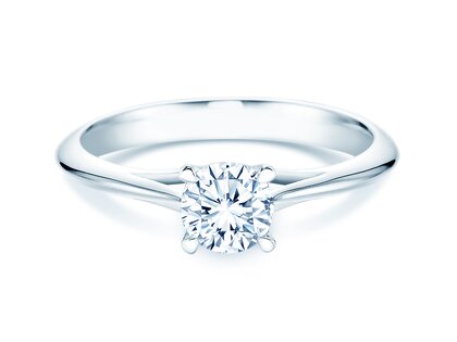 Bague de fiançailles Heaven 4 dans 14K or blanc avec diamant 0,75ct G/SI