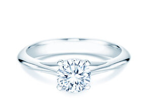 Bague de fiançailles Heaven 4 en 18K or blanc avec diamant 1,25ct H/SI