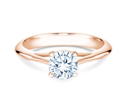 Bague de fiançailles Heaven 4 dans 14K or rose avec diamant 1,00ct G/SI