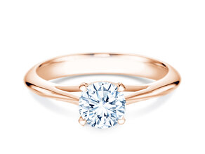 Bague de fiançailles Heaven 4 dans 14K or rose avec diamant 1,00ct G/SI