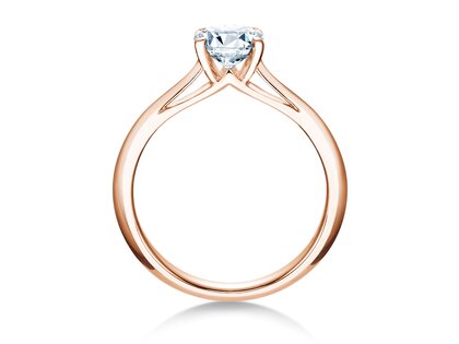 Bague de fiançailles Heaven 4 dans 14K or rose avec diamant 1,00ct G/SI