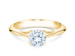 Bague de fiançailles Heaven 4 en 9K or jaune avec diamant 1,00ct H/SI
