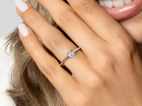 Bague de fiançailles Heaven 4 dans platine 950/- avec diamant 0,50ct H/SI