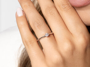 Bague de fiançailles Heaven 4 dans Argent 925/- avec diamant 0,15ct G/SI