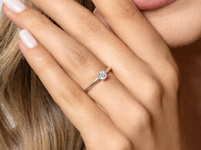 Bague de fiançailles Heaven 4 en 9K or blanc avec diamant 0,25ct H/SI