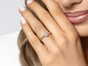 Bague de fiançailles Heaven 4 dans 14K or jaune avec diamant 0,40ct G/SI