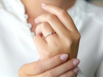 Bague de fiançailles Heaven 4 dans Argent 925/- avec diamant 0,10ct G/SI