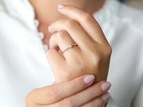 Bague de fiançailles Heaven 4 dans Argent 925/- avec diamant 0,10ct G/SI