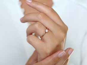 Bague de fiançailles Heaven 4 dans or rose