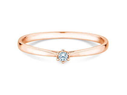 Bague de fiançailles Heaven 6 Petite en 14K or rose avec diamant 0,05ct G/SI
