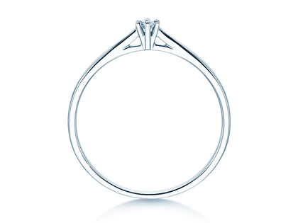 Bague de fiançailles Heaven 6 Petite en 14K or blanc avec diamant 0,05ct G/SI