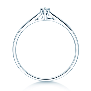 Bague de fiançailles Heaven 6 Petite en 14K or blanc avec diamant 0,05ct G/SI