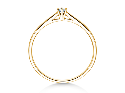 Bague de fiançailles Heaven 6 Petite en 14K or jaune avec diamant 0,035ct G/SI