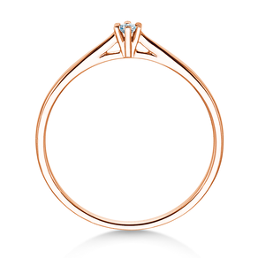Bague de fiançailles Heaven 6 Petite en 14K or rose avec diamant 0,05ct G/SI