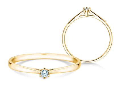 Bague de fiançailles Heaven 6 Petite en 14K or jaune avec diamant 0,07ct G/SI