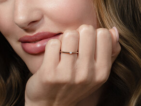 Bague de fiançailles Heaven 6 dans 18K or rose avec diamant 0,05ct H/SI