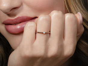 Bague de fiançailles Heaven 6 dans Argent 925/- avec diamant 0,05ct G/SI