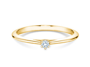 Bague de fiançailles Heaven 6 en 14K or jaune avec diamant 0,07ct