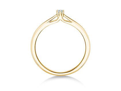 Bague de fiançailles Heaven 6 en 14K or jaune avec diamant 0,07ct