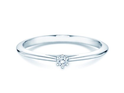 Bague de fiançailles Heaven 6 dans Argent 925/- avec diamant 0,05ct G/SI