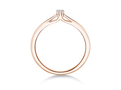Bague de fiançailles Heaven 6 dans 18K or rose avec diamant 0,05ct H/SI