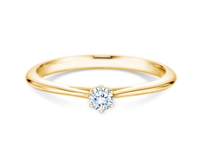 Bague de fiançailles Heaven 6 dans 14K or jaune avec diamant 0,10ct H/SI