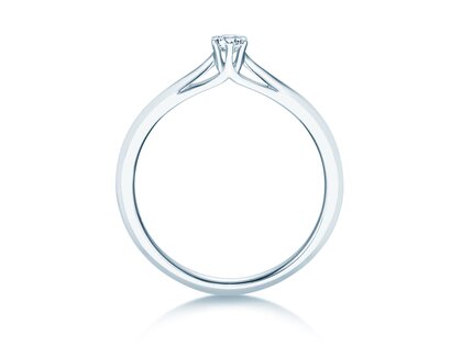 Bague de fiançailles Heaven 6 dans 14K or blanc avec diamant 0,10ct G/SI