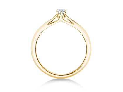 Bague de fiançailles Heaven 6 dans 14K or jaune avec diamant 0,10ct H/SI