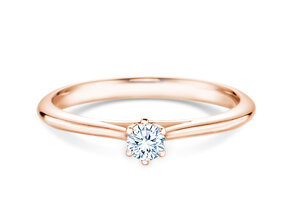 Bague de fiançailles Heaven 6 en 9K or rose avec diamant 0,20ct G/SI